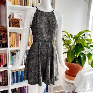 Iz Byer Gold & Black Skater Junior Dress P1558